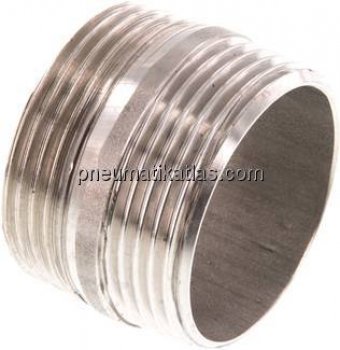 Rohrdoppelnippel R 1-1/4"-30mm, 1.4571