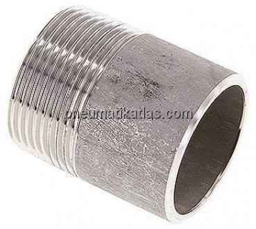 Anschweißnippel R 1-1/4"-50mm-42,4mm, 1.4571