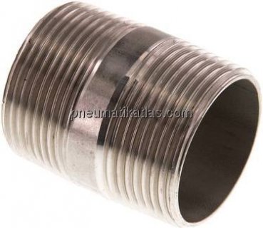 Rohrdoppelnippel R 1-1/4"-50mm, 1.4571