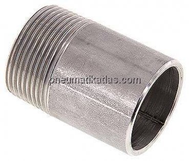 Anschweißnippel R 1-1/4"-60mm-42,4mm, 1.4571