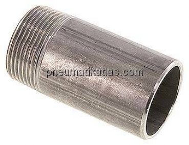 Anschweißnippel R 1-1/4"-80mm-42,4mm, 1.4571