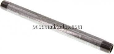 Rohrdoppelnippel R 1/2"-250mm, Stahlrohr ST 37 verzinkt