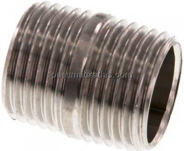 Rohrdoppelnippel R 1/2"-25mm, 1.4571