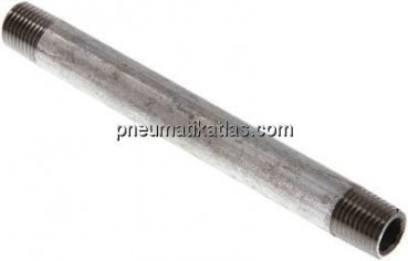 Rohrdoppelnippel R 1/4"-120mm, Stahlrohr ST 37 verzinkt