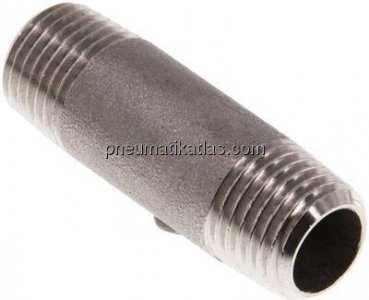 Rohrdoppelnippel R 1/4"-40mm, 1.4571