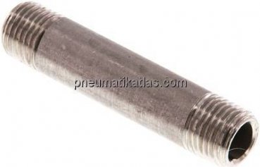 Rohrdoppelnippel R 1/4"-60mm, 1.4571