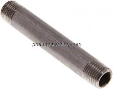 Rohrdoppelnippel R 1/4"-80mm, 1.4571