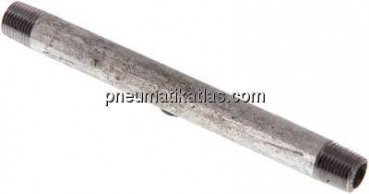 Rohrdoppelnippel R 1/8"-100mm, Stahlrohr ST 37 verzinkt