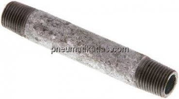 Rohrdoppelnippel R 1/8"-60mm, Stahlrohr ST 37 verzinkt