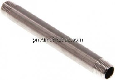 Rohrdoppelnippel R 1/8"-80mm, 1.4571