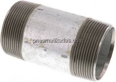 Rohrdoppelnippel R 2"-100mm, Stahlrohr ST 37 verzinkt