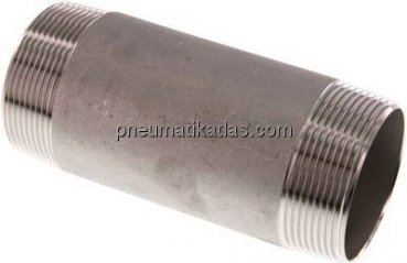 Rohrdoppelnippel R 2"-130mm, 1.4571