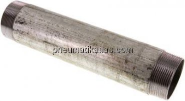 Rohrdoppelnippel R 2"-250mm, Stahlrohr ST 37 verzinkt