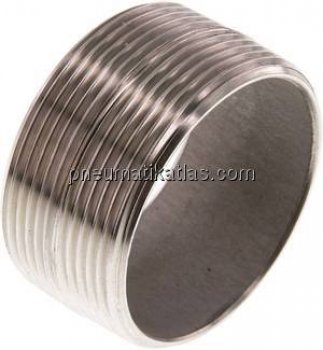 Rohrdoppelnippel R 2"-30mm, 1.4571