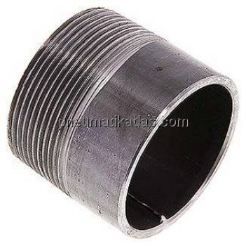Anschweißnippel R 2"-50mm-60,3mm, ST 37, Stahl schwarz