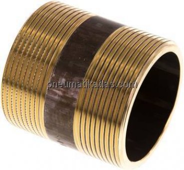 Rohrdoppelnippel G 2"-60mm, Messing