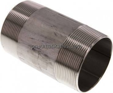 Rohrdoppelnippel R 2-1/2"-120mm, 1.4571