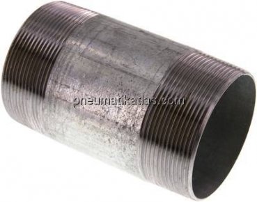 Rohrdoppelnippel R 2-1/2"-120mm, Stahlrohr ST 37 verzinkt