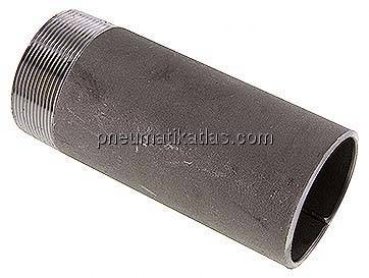 Anschweißnippel R 2-1/2"-170mm-76,1mm, ST 37, Stahl schwarz