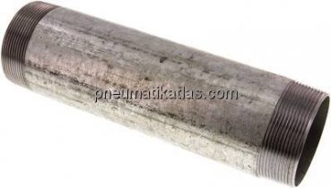 Rohrdoppelnippel R 2-1/2"-250mm, Stahlrohr ST 37 verzinkt