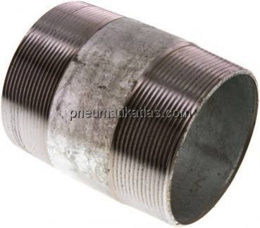 Rohrdoppelnippel R 3"-100mm, Stahlrohr ST 37 verzinkt