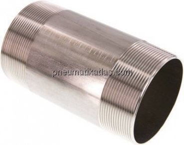 Rohrdoppelnippel R 3"-150mm, 1.4571