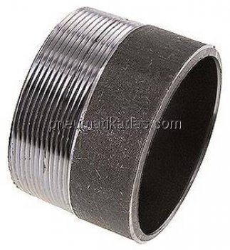 Anschweißnippel R 3"-60mm-88,9mm, ST 37, Stahl schwarz