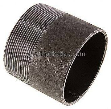 Anschweißnippel R 3"-80mm-88,9mm, ST 37, Stahl schwarz