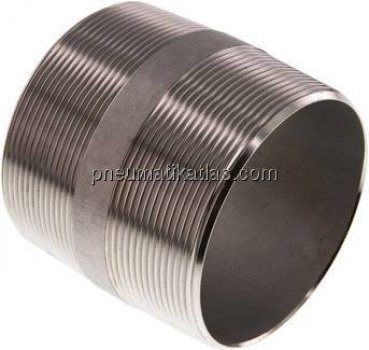 Rohrdoppelnippel R 3"-80mm, 1.4571