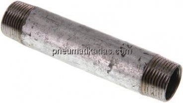 Rohrdoppelnippel R 3/4"-120mm, Stahlrohr ST 37 verzinkt