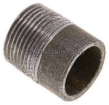 Anschweißnippel R 3/4"-30mm-26,9mm, ST 37, Stahl schwarz