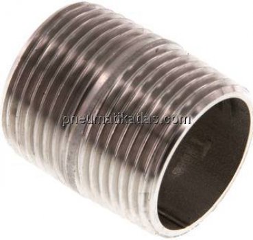 Rohrdoppelnippel R 3/4"-30mm, 1.4571