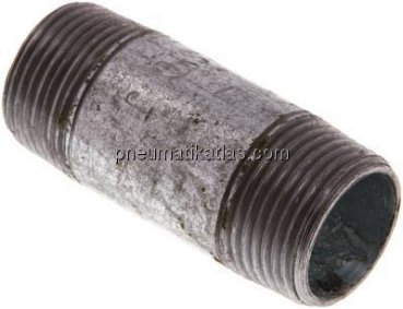 Rohrdoppelnippel R 3/4"-60mm, Stahlrohr ST 37 verzinkt