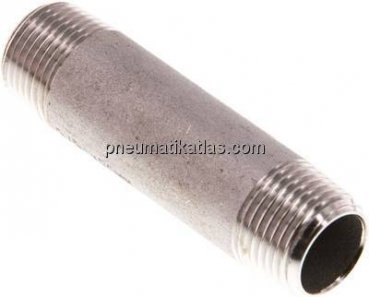 Rohrdoppelnippel R 3/8"-60mm, 1.4571