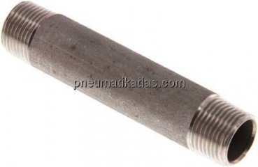 Rohrdoppelnippel R 3/8"-80mm, 1.4571