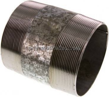 Rohrdoppelnippel R 4"-120mm, Stahlrohr ST 37 verzinkt