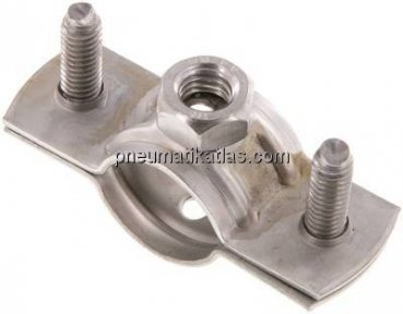 Rohrschelle, 20 - 22mm, 1.4404, ohne Einlage