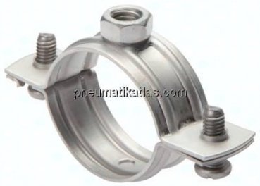 Preview: Rohrschelle, 15 - 19mm, 1.4404, ohne Einlage