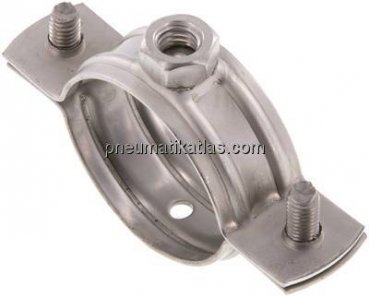 Rohrschelle, 40 - 43mm, 1.4404, ohne Einlage