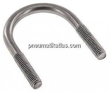 Rundstahlbügel, M 8, 42,4mm, 1.4301