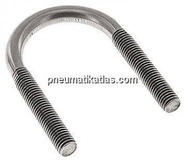 Rundstahlbügel, M 10, 38 - 42,4mm, 1.4301