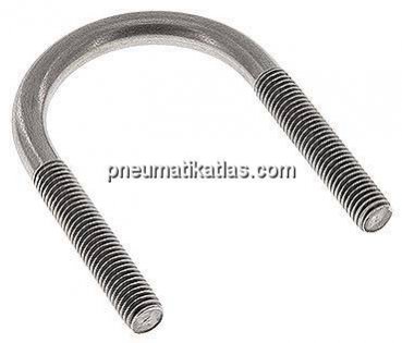 Rundstahlbügel, M 10, 44,5 - 48,3mm, 1.4301