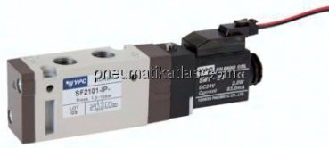 Preview: 5/2-Wege Magnetventil, G 1/8", Federrückstellung, 24 V=