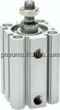 ISO 21287-Zylinder, doppeltw., Kolben 25mm, Hub 25mm