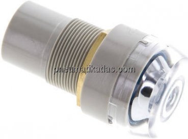 Kunststoff-Druckanzeige, blau, Steckschlauch 4 mm Ø außen