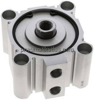 Kompaktzylinder, doppeltwirkend, Kolben 80mm, Hub 10mm