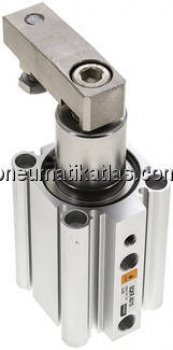 Schwenkspanner / Klemmzylinder Ø 40 mm, Klemmhub 10mm rechtsschwenkend (schwenkt beim Klemmen im Uhr