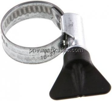 12mm Schlauchschelle 16 - 27mm, Stahl verzinkt (W1) (NORMA)