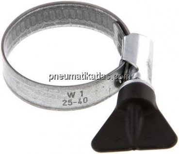 12mm Schlauchschelle 25 - 40mm, Stahl verzinkt (W1) (NORMA)