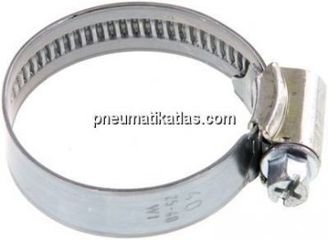 12mm Schlauchschelle 25 - 40mm, Stahl verzinkt (W1) (IDEAL)